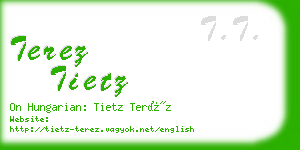 terez tietz business card